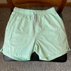 Bearbottom Men's Stretch Swim 5" Inseam Bathing Suit Green Size M